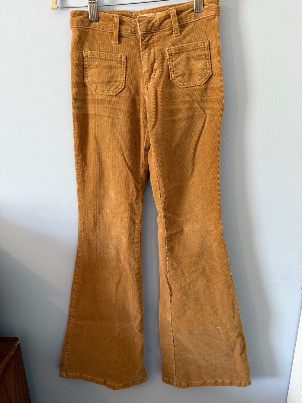 90s Vintage Forever 21 Tan Corduroy Flare Pants
